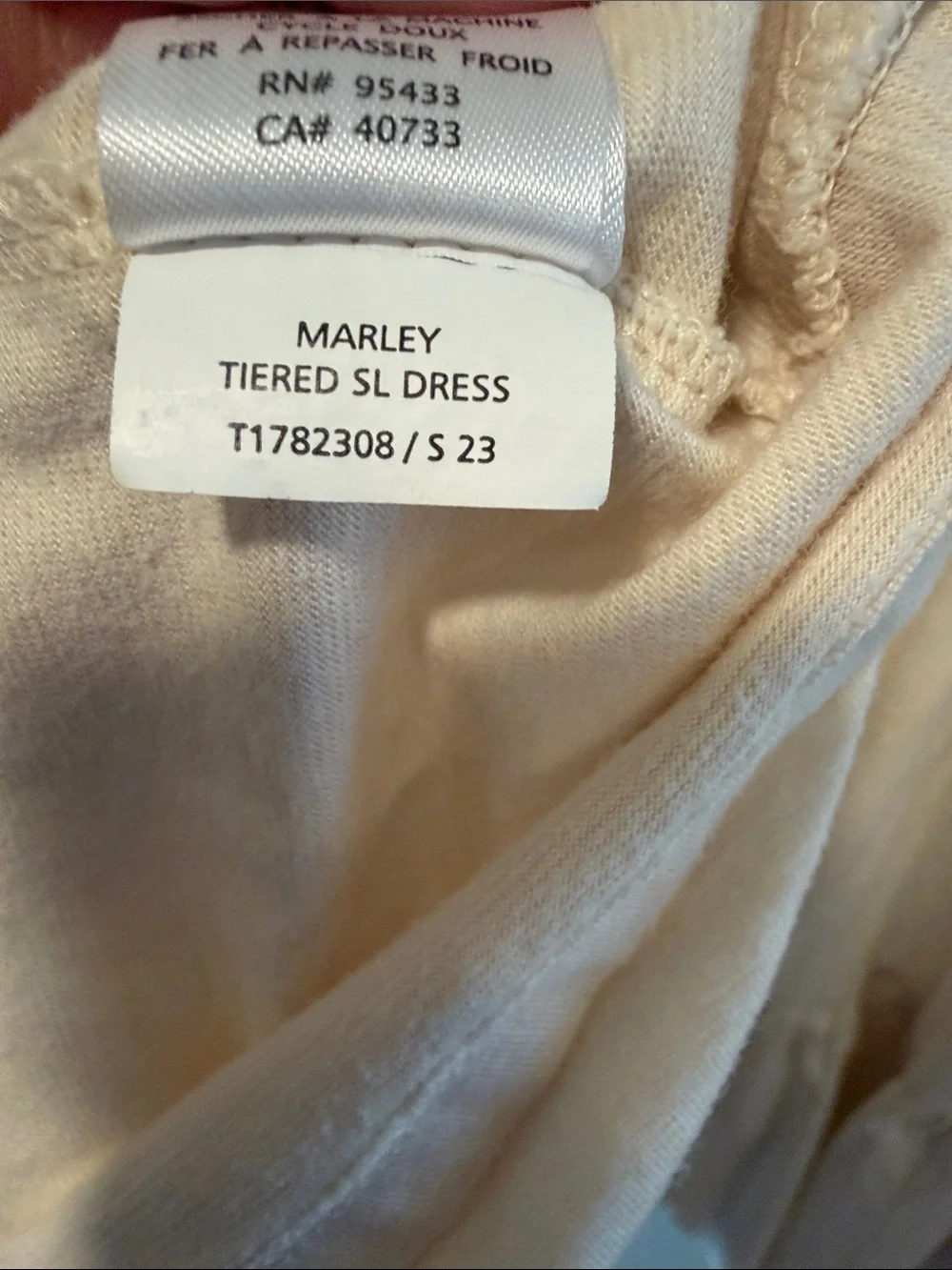 Toad&Co Tiered Marley Dress Sleeveless Mini Cotton Blend Salt Cream Pockets Sz S